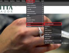 1 - Vá em "Configurações" -> "Criação de conteúdo" -> "Sistema" -> "Informações do site"